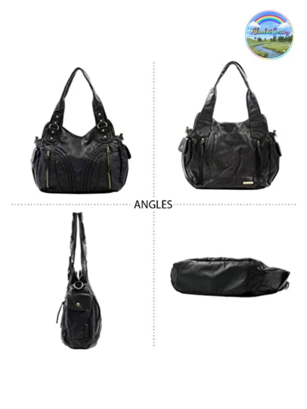 Hobo Bag Roomy Washed Leather Handbag Crossbody Strap